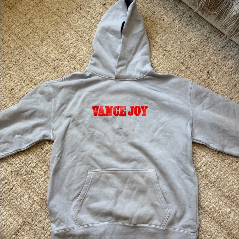 Gray Hoodie with Red Vance Joy Print